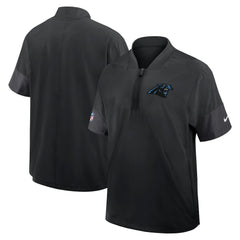 NFL Carolina Panthers Sideline Short Sleeve Quarter-Zip Dri-FIT Coach Jacket