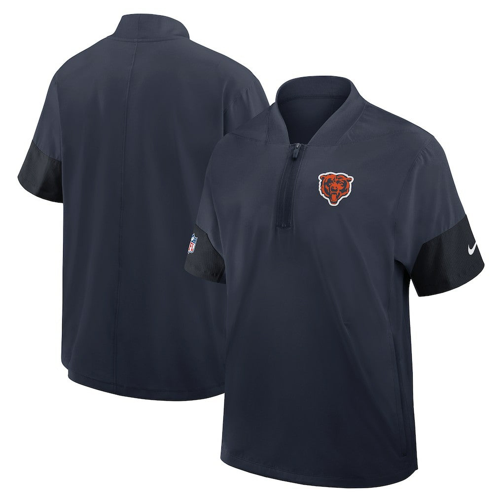 NFL Chicago Bears Sideline Short Sleeve Quarter-Zip Dri-FIT Coach Jacket