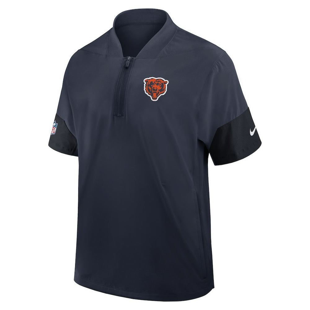 NFL Chicago Bears Sideline Short Sleeve Quarter-Zip Dri-FIT Coach Jacket