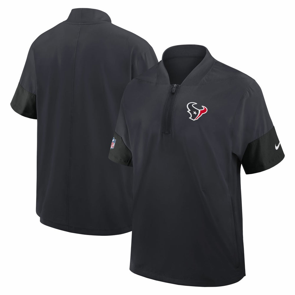 NFL Houston Texans Sideline Short Sleeve Quarter-Zip Dri-FIT Coach Jacket