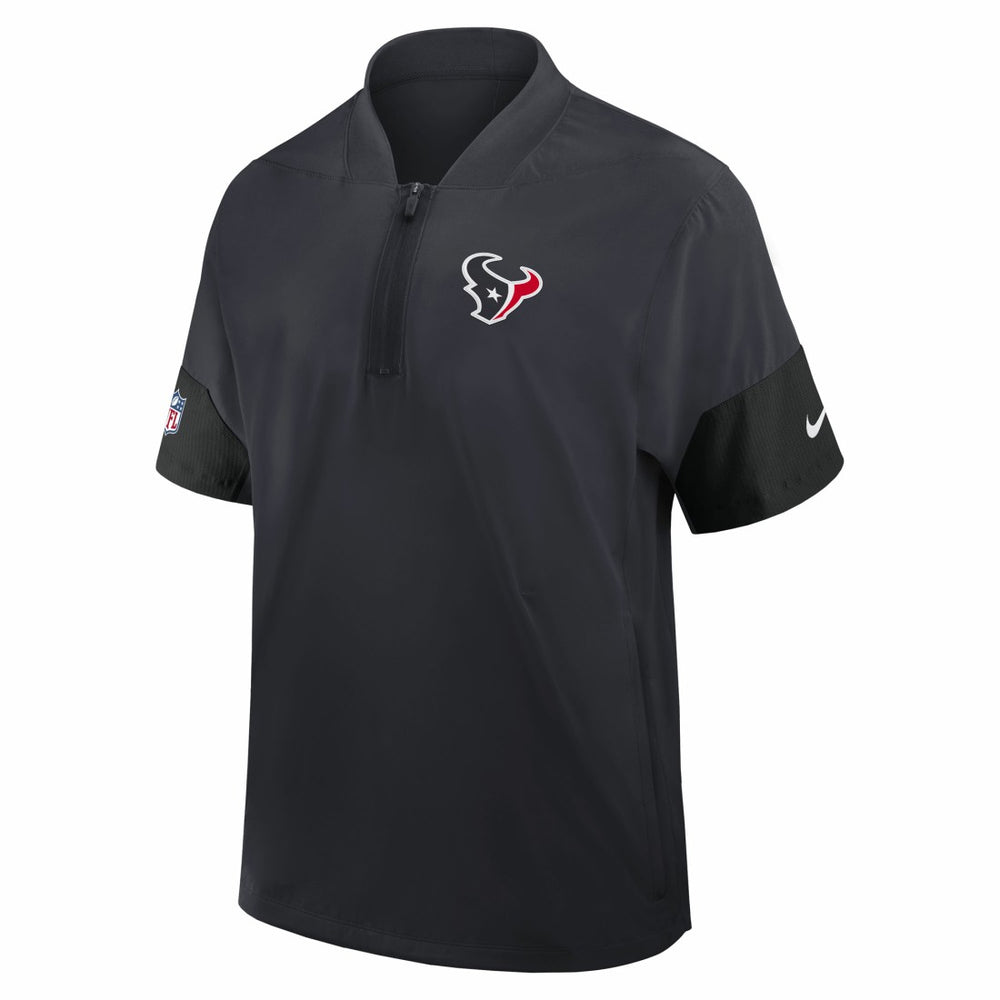 NFL Houston Texans Sideline Short Sleeve Quarter-Zip Dri-FIT Coach Jacket