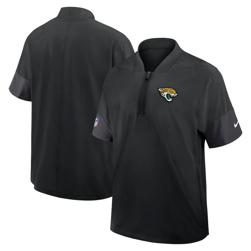 NFL Jacksonville Jaguars Sideline Short Sleeve Quarter-Zip Dri-FIT Coach Jacket