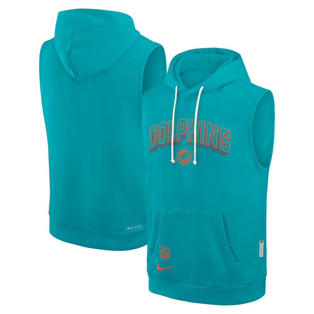 NFL Miami Dolphins Sideline Standard Issue Dri-FIT Sleeveless Hoodie