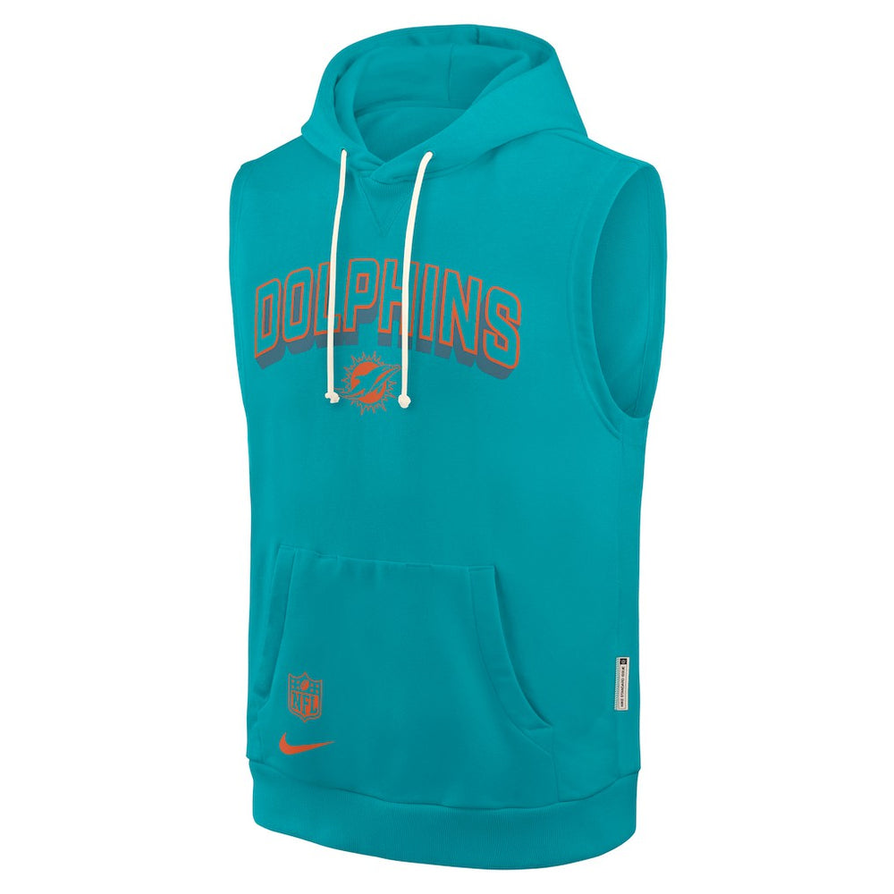 NFL Miami Dolphins Sideline Standard Issue Dri-FIT Sleeveless Hoodie