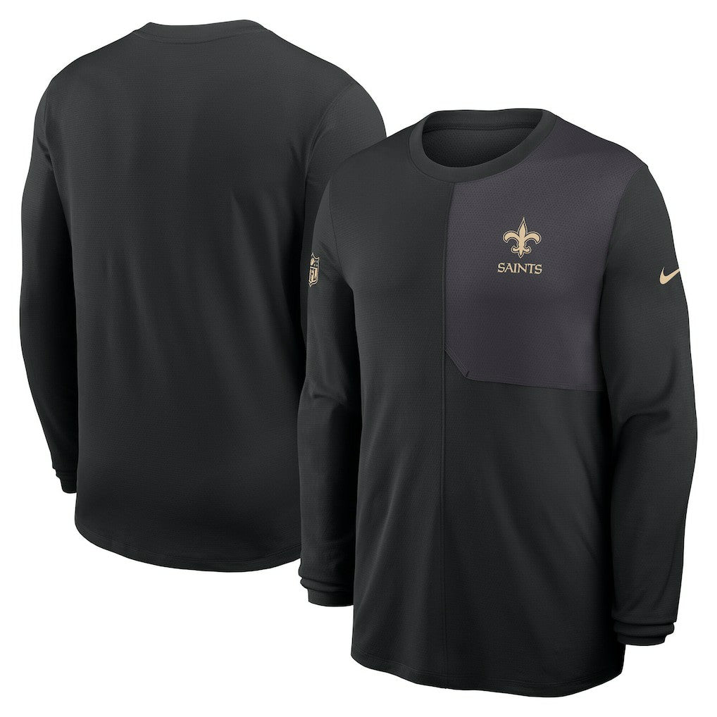 NFL New Orleans Saints Sideline Coach UV Dri-FIT Long Sleeve Shirt
