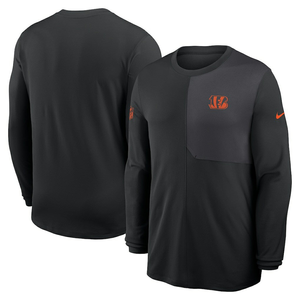 NFL Cincinnati Bengals Sideline Coach UV Dri-FIT Long Sleeve Shirt