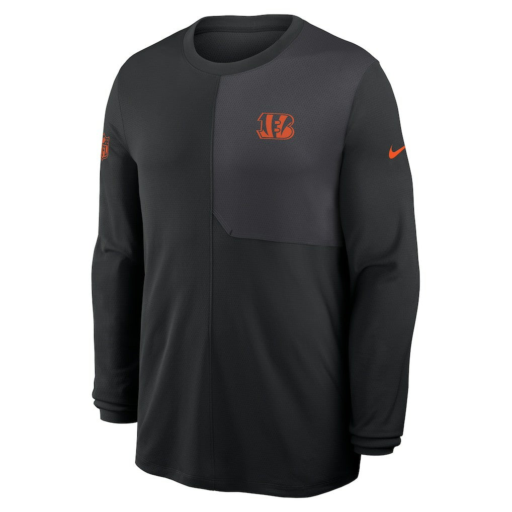 NFL Cincinnati Bengals Sideline Coach UV Dri-FIT Long Sleeve Shirt