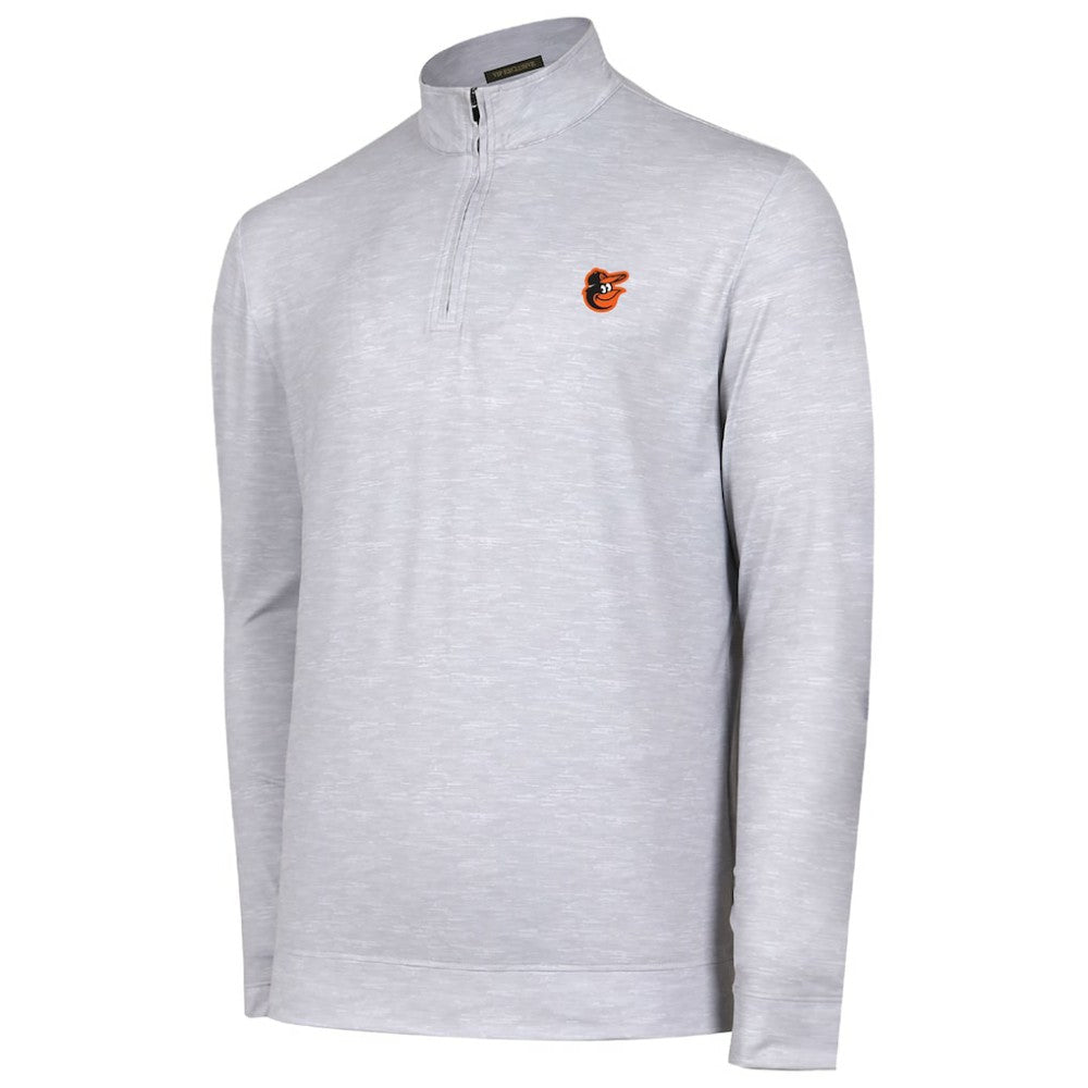 Baltimore Orioles Sublime Tri-Blend Quarter-Zip Jacket - Gray