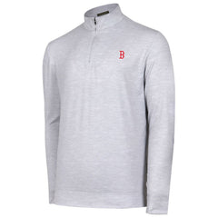 Boston Red Sox Sublime Tri-Blend Quarter-Zip Jacket - Gray
