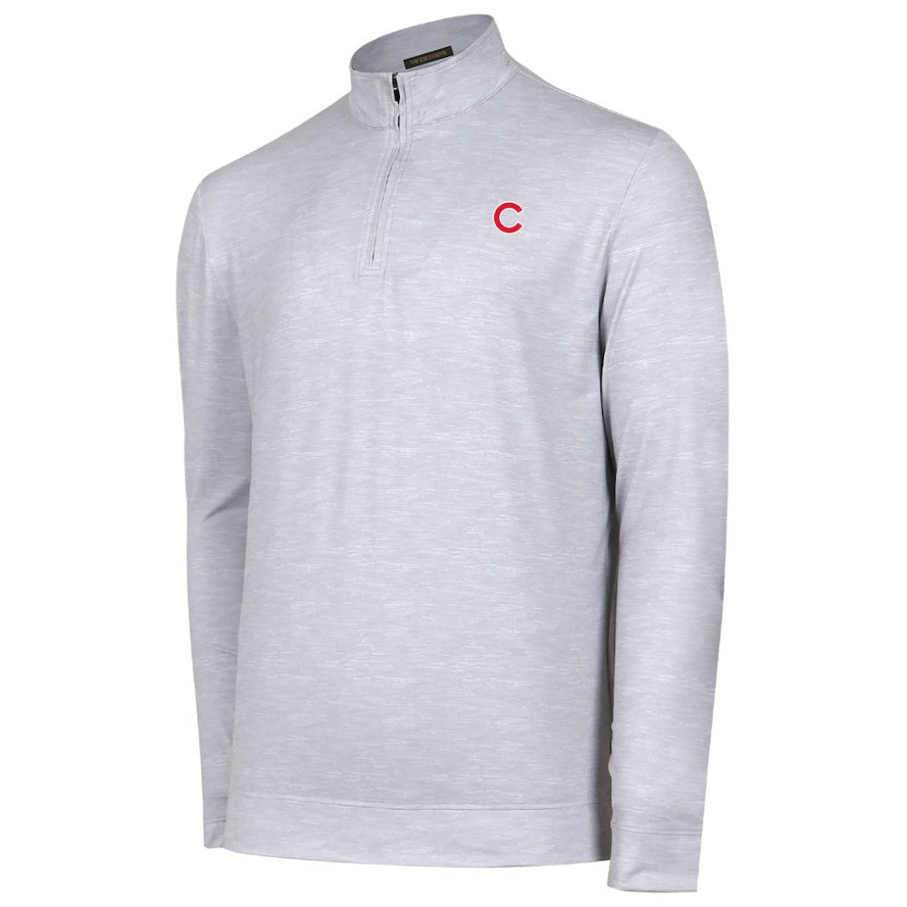 Chicago Cubs Sublime Tri-Blend Quarter-Zip Jacket - Gray