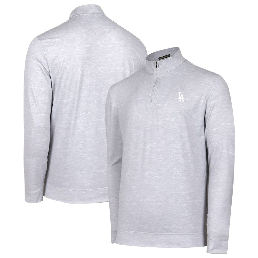 Los Angeles Dodgers Sublime Tri-Blend Quarter-Zip Jacket - Gray