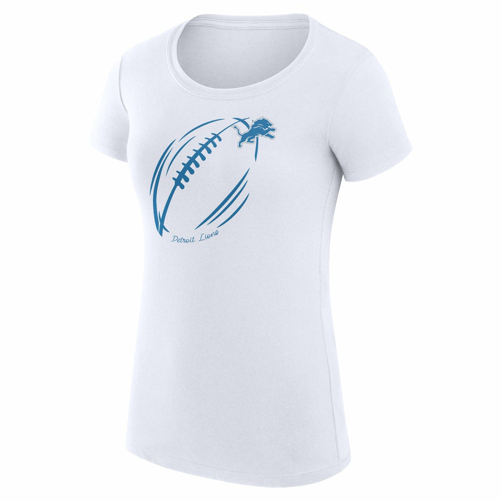 NFL Detroit Lions G-III 4Her by Carl Banks Women's Super-Slim Fit Lightweight Subtle Football T-Shirt