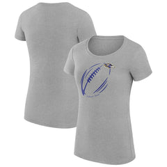 NFL Baltimore Ravens G-III 4Her by Carl Banks Women's Super-Slim Fit Lightweight Subtle Football T-Shirt