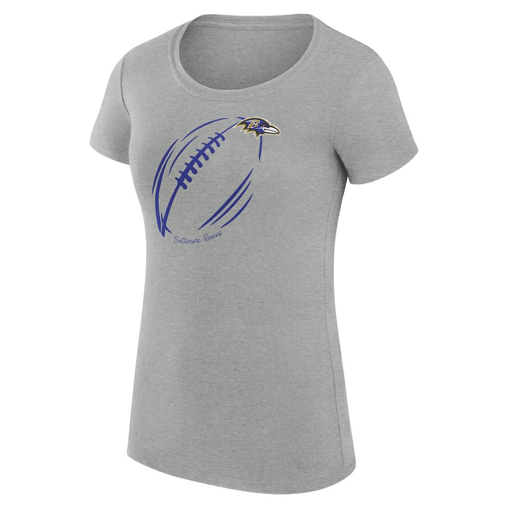 NFL Baltimore Ravens G-III 4Her by Carl Banks Women's Super-Slim Fit Lightweight Subtle Football T-Shirt