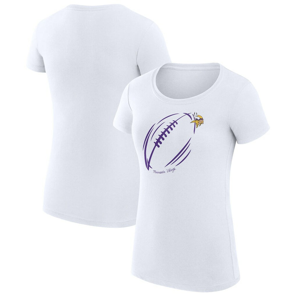 NFL Minnesota Vikings G-III 4Her by Carl Banks Women's Super-Slim Fit Lightweight Subtle Football T-Shirt
