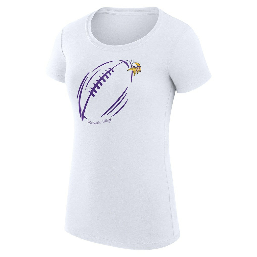 NFL Minnesota Vikings G-III 4Her by Carl Banks Women's Super-Slim Fit Lightweight Subtle Football T-Shirt