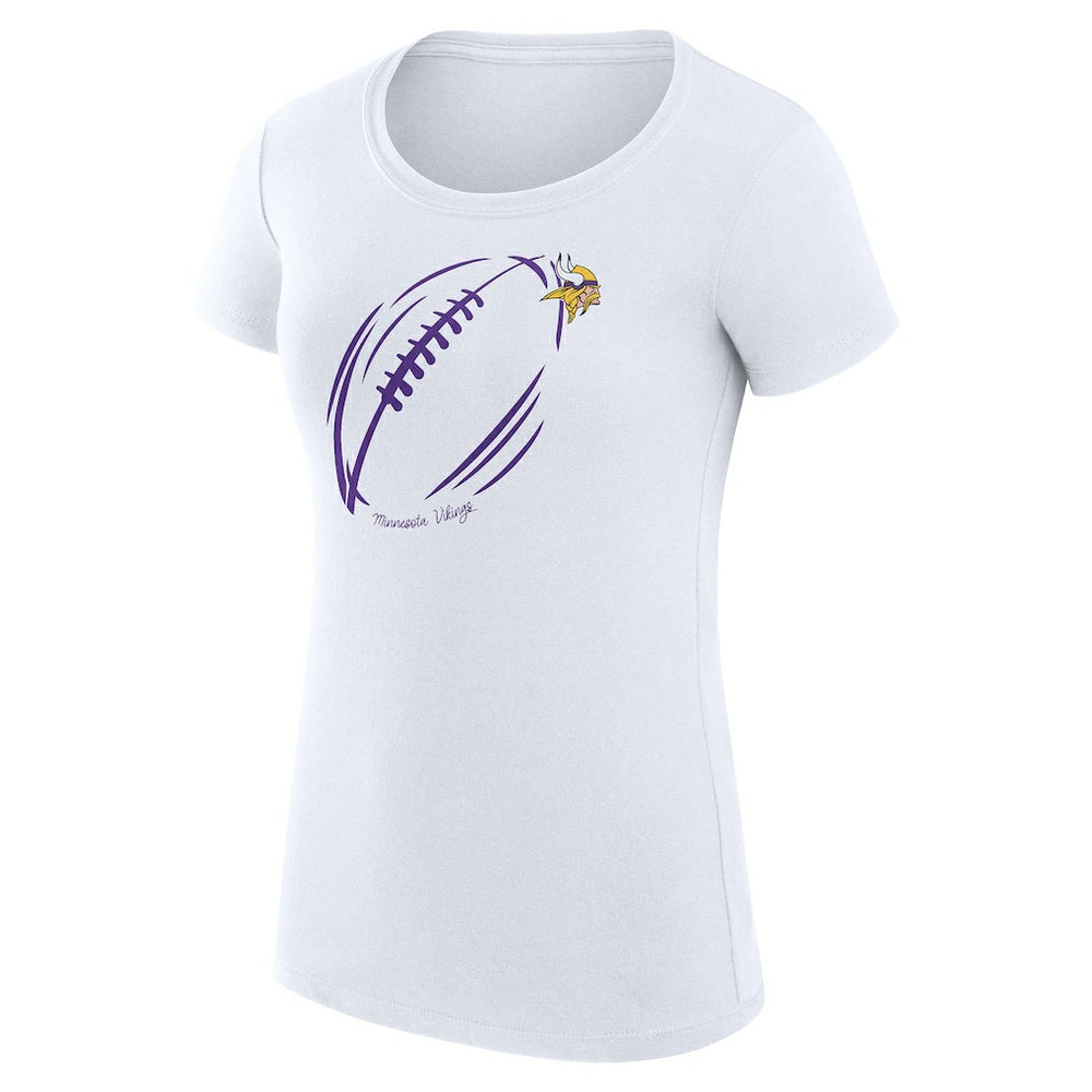 NFL Minnesota Vikings G-III 4Her by Carl Banks Women's Super-Slim Fit Lightweight Subtle Football T-Shirt