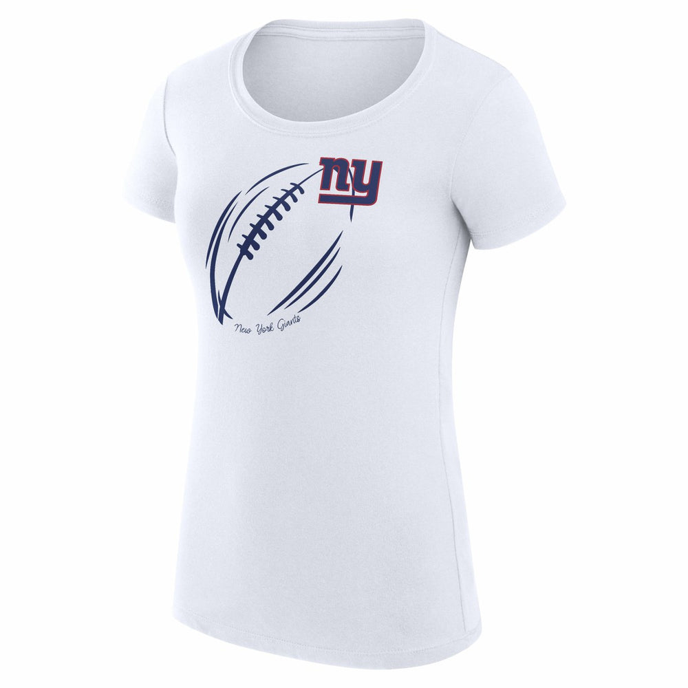 NFL New York Giants G-III 4Her by Carl Banks Women's Super-Slim Fit Lightweight Subtle Football T-Shirt