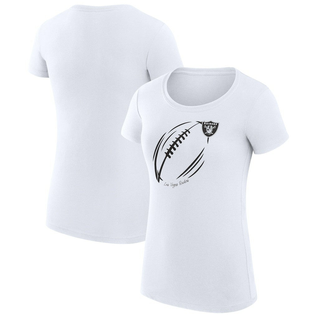 NFL Las Vegas Raiders G-III 4Her by Carl Banks Women's Super-Slim Fit Lightweight Subtle Football T-Shirt
