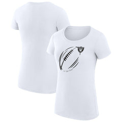 NFL Las Vegas Raiders G-III 4Her by Carl Banks Women's Super-Slim Fit Lightweight Subtle Football T-Shirt
