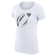 NFL Las Vegas Raiders G-III 4Her by Carl Banks Women's Super-Slim Fit Lightweight Subtle Football T-Shirt