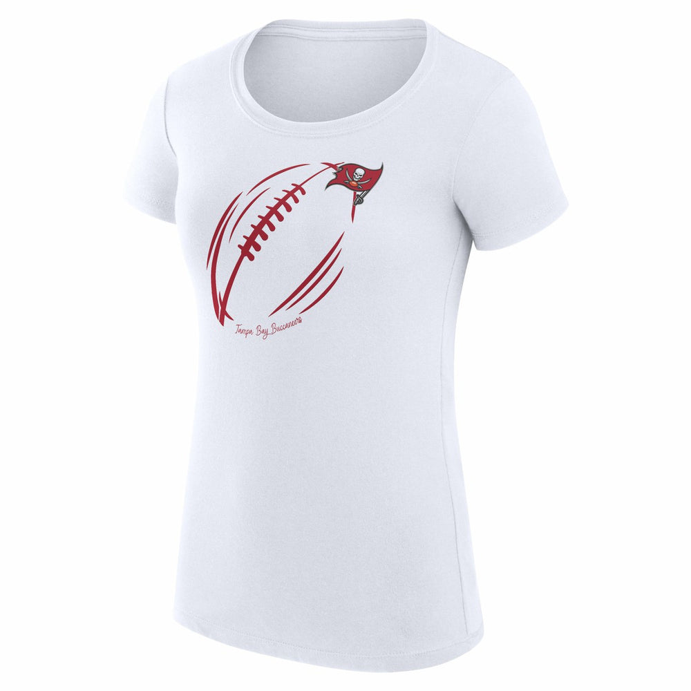 NFL Tampa Bay Buccaneers G-III 4Her by Carl Banks Women's Super-Slim Fit Lightweight Subtle Football T-Shirt