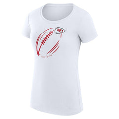 NFL Kansas City Chiefs G-III 4Her by Carl Banks Women's Super-Slim Fit Lightweight Subtle Football T-Shirt