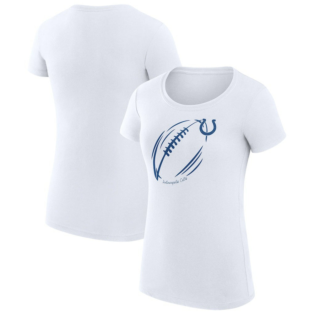 NFL Indianapolis Colts G-III 4Her by Carl Banks Women's Super-Slim Fit Lightweight Subtle Football T-Shirt