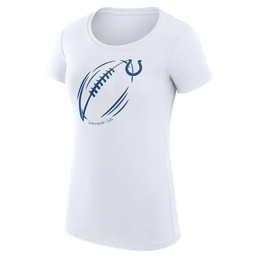 NFL Indianapolis Colts G-III 4Her by Carl Banks Women's Super-Slim Fit Lightweight Subtle Football T-Shirt