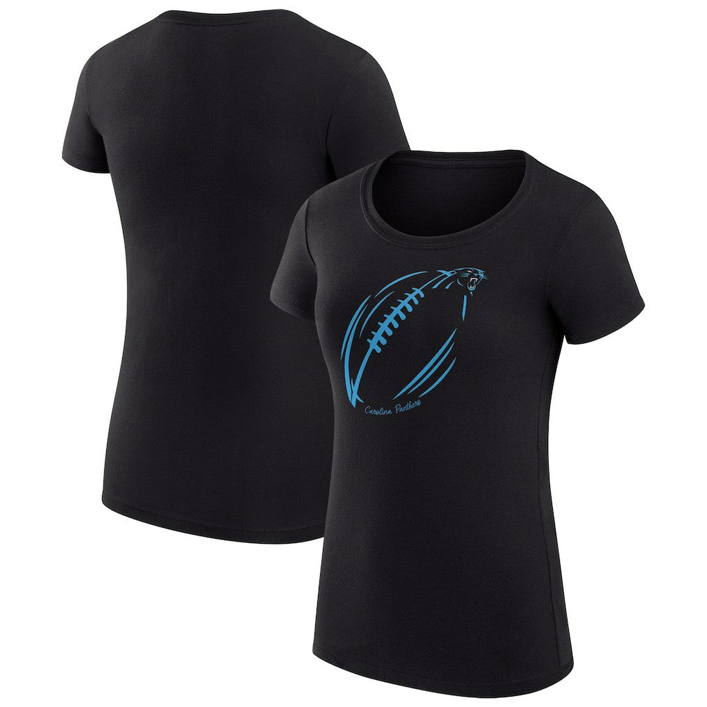 NFL Carolina Panthers G-III 4Her by Carl Banks Women's Super-Slim Fit Lightweight Subtle Football T-Shirt
