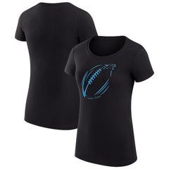 NFL Carolina Panthers G-III 4Her by Carl Banks Women's Super-Slim Fit Lightweight Subtle Football T-Shirt