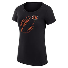 NFL Cincinnati Bengals G-III 4Her by Carl Banks Women's Super-Slim Fit Lightweight Subtle Football T-Shirt