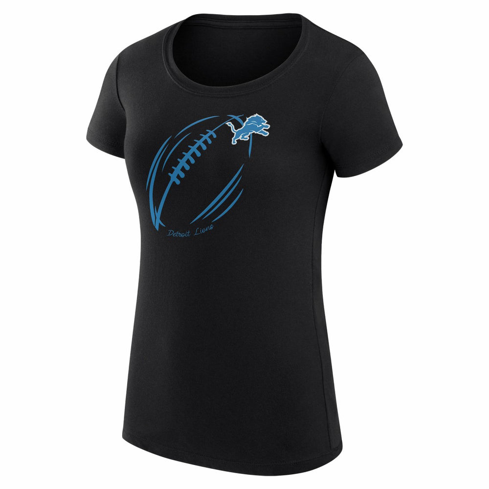 NFL Detroit Lions G-III 4Her by Carl Banks Women's Super-Slim Fit Lightweight Subtle Football T-Shirt