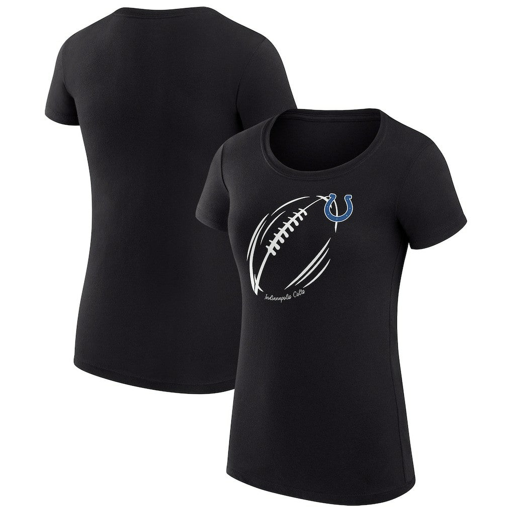 NFL Indianapolis Colts G-III 4Her by Carl Banks Women's Super-Slim Fit Lightweight Subtle Football T-Shirt
