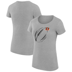 NFL Cincinnati Bengals G-III 4Her by Carl Banks Women's Super-Slim Fit Lightweight Subtle Football T-Shirt