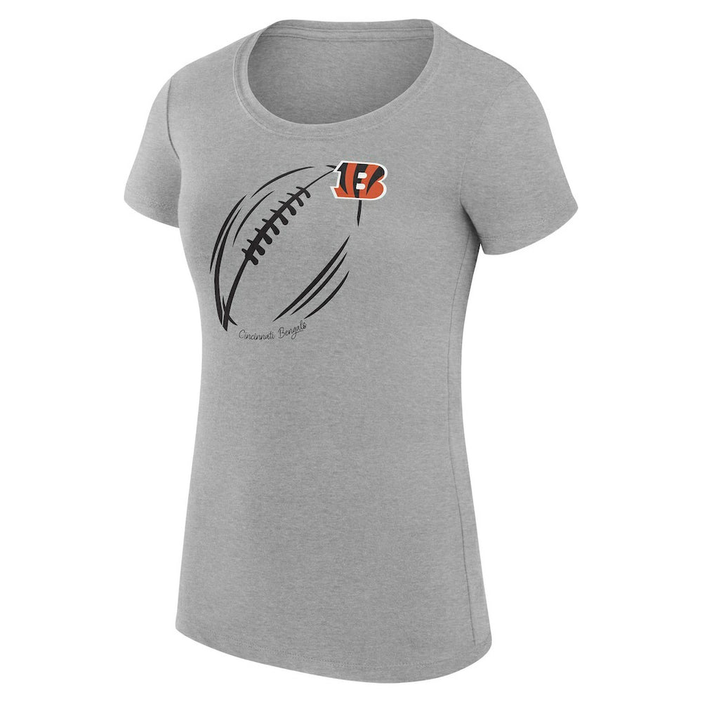NFL Cincinnati Bengals G-III 4Her by Carl Banks Women's Super-Slim Fit Lightweight Subtle Football T-Shirt