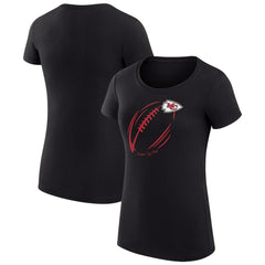 NFL Kansas City Chiefs G-III 4Her by Carl Banks Women's Super-Slim Fit Lightweight Subtle Football T-Shirt