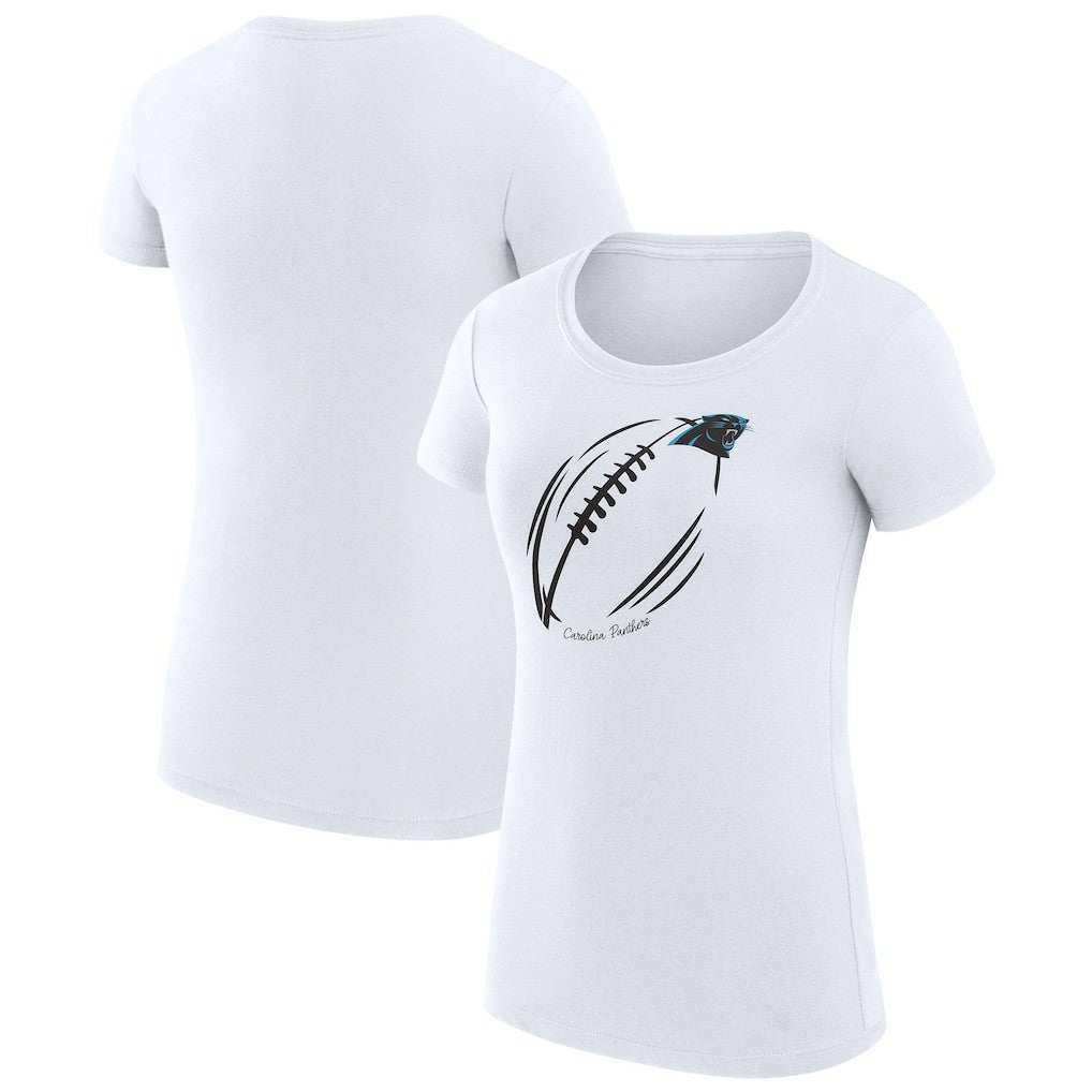 NFL Carolina Panthers G-III 4Her by Carl Banks Women's Super-Slim Fit Lightweight Subtle Football T-Shirt