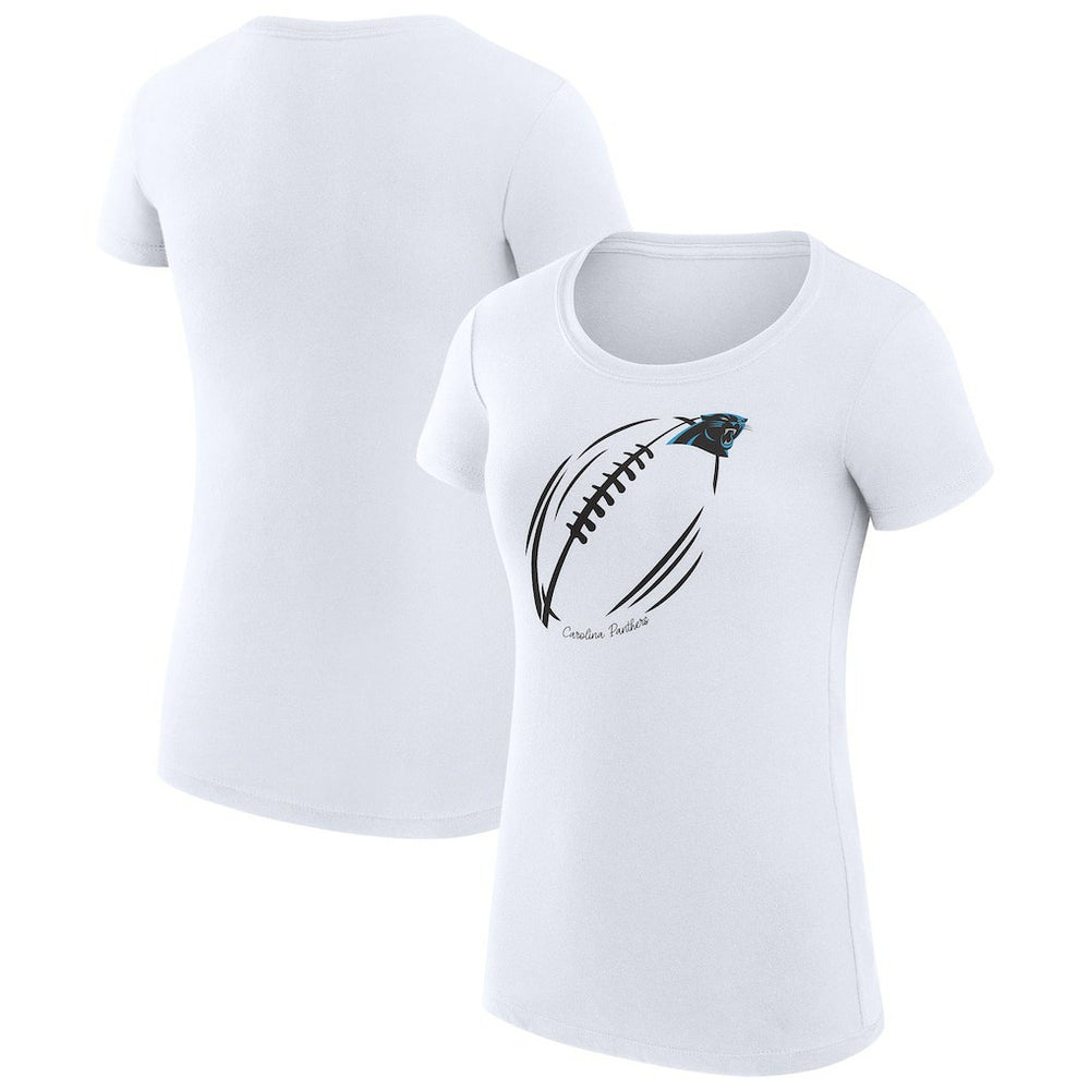 NFL Carolina Panthers G-III 4Her by Carl Banks Women's Super-Slim Fit Lightweight Subtle Football T-Shirt