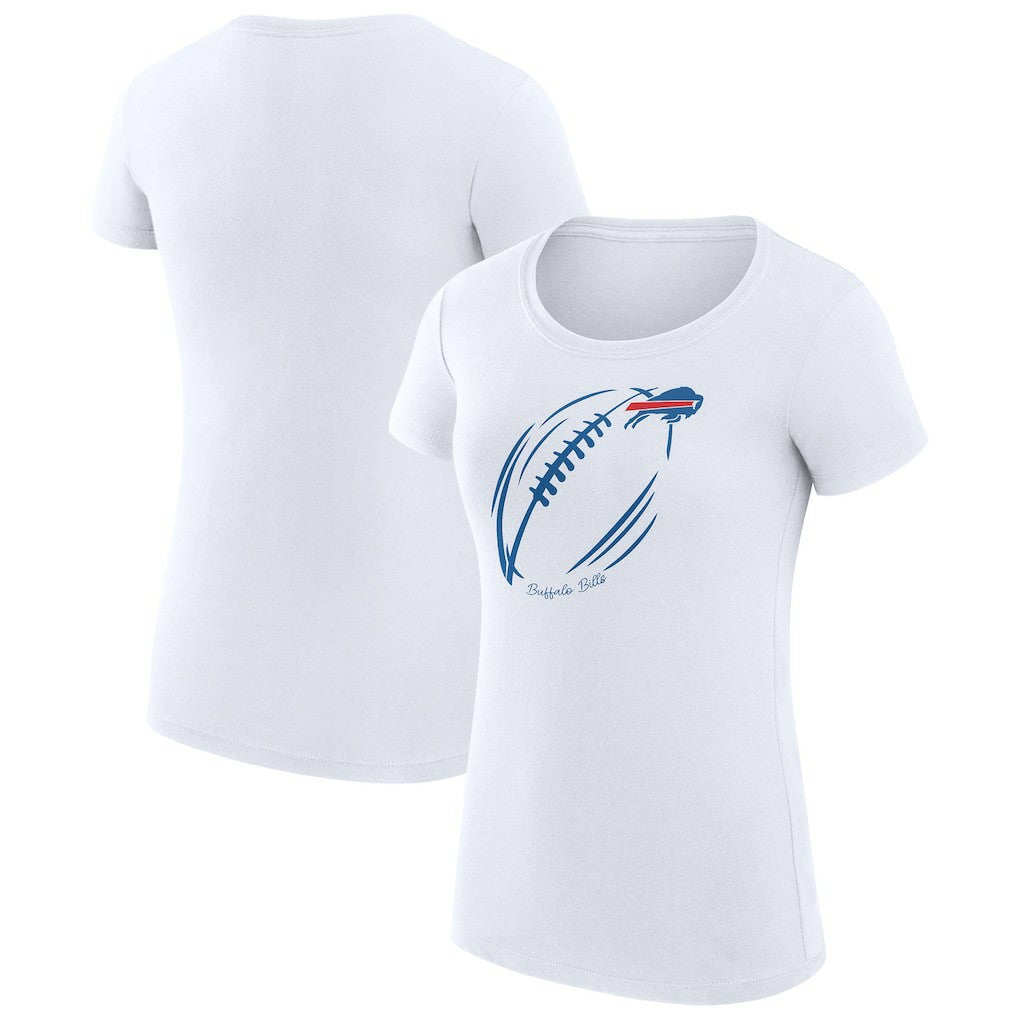 NFL Buffalo Bills G-III 4Her by Carl Banks Women's Super-Slim Fit Lightweight Subtle Football T-Shirt