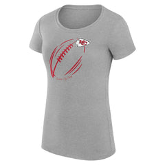 NFL Kansas City Chiefs G-III 4Her by Carl Banks Women's Super-Slim Fit Lightweight Subtle Football T-Shirt