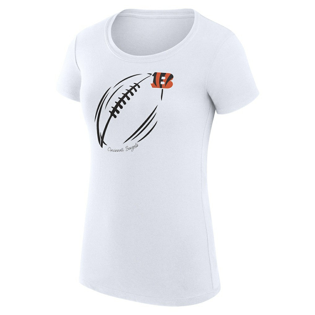 NFL Cincinnati Bengals G-III 4Her by Carl Banks Women's Super-Slim Fit Lightweight Subtle Football T-Shirt