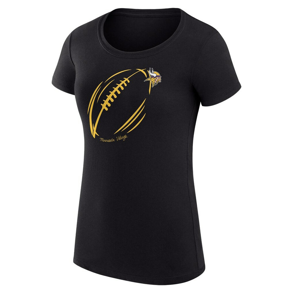 NFL Minnesota Vikings G-III 4Her by Carl Banks Women's Super-Slim Fit Lightweight Subtle Football T-Shirt