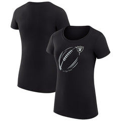 NFL Las Vegas Raiders G-III 4Her by Carl Banks Women's Super-Slim Fit Lightweight Subtle Football T-Shirt