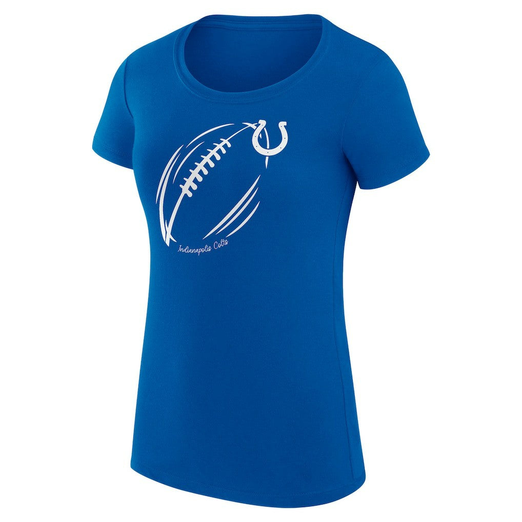 NFL Indianapolis Colts G-III 4Her by Carl Banks Women's Super-Slim Fit Lightweight Subtle Football T-Shirt