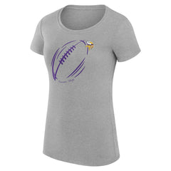 NFL Minnesota Vikings G-III 4Her by Carl Banks Women's Super-Slim Fit Lightweight Subtle Football T-Shirt