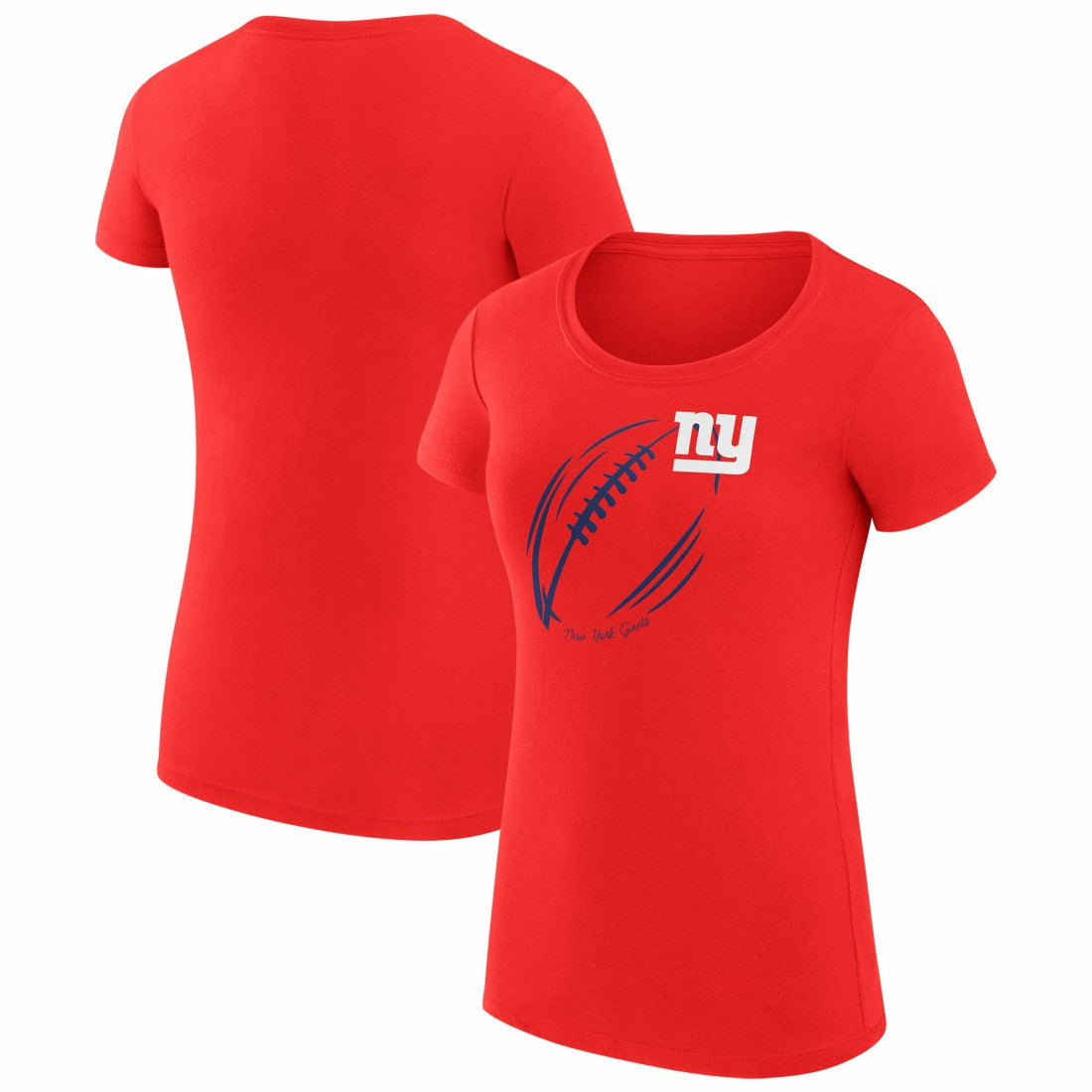 NFL New York Giants G-III 4Her by Carl Banks Women's Super-Slim Fit Lightweight Subtle Football T-Shirt