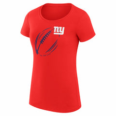 NFL New York Giants G-III 4Her by Carl Banks Women's Super-Slim Fit Lightweight Subtle Football T-Shirt