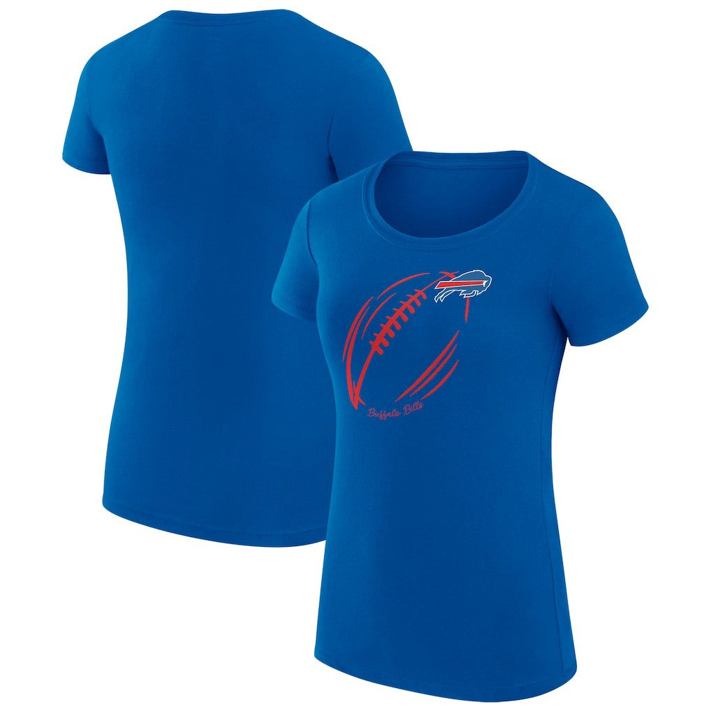 NFL Buffalo Bills G-III 4Her by Carl Banks Women's Super-Slim Fit Lightweight Subtle Football T-Shirt