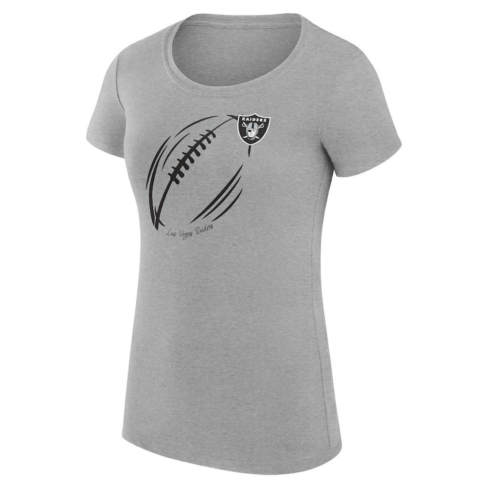 NFL Las Vegas Raiders G-III 4Her by Carl Banks Women's Super-Slim Fit Lightweight Subtle Football T-Shirt